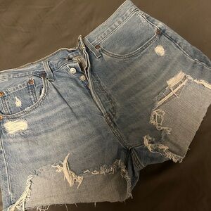 Levi's Light Blue Denim Shorts